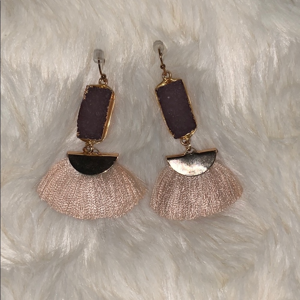 Francesca’s purple gem stone earring
